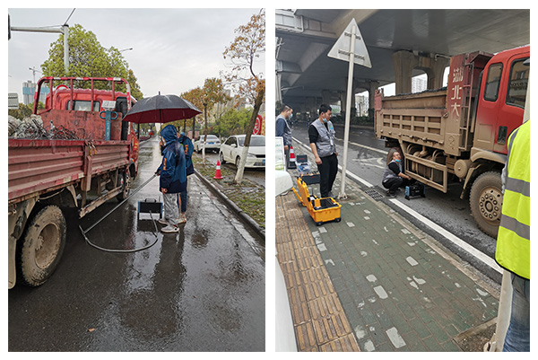 路检路查和非道路检测现场